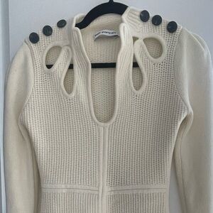 Self portrait cream knit dress